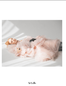 aga sadowa różowa sukienka sesja modowa w studio profesjonalne zdjęcia 