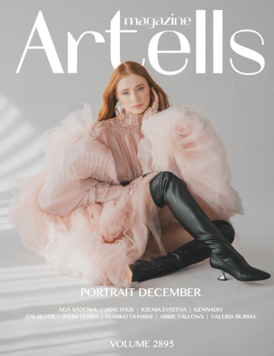 aga sadowa różowa sukienka sesja modowa w studio profesjonalne zdjęcia 